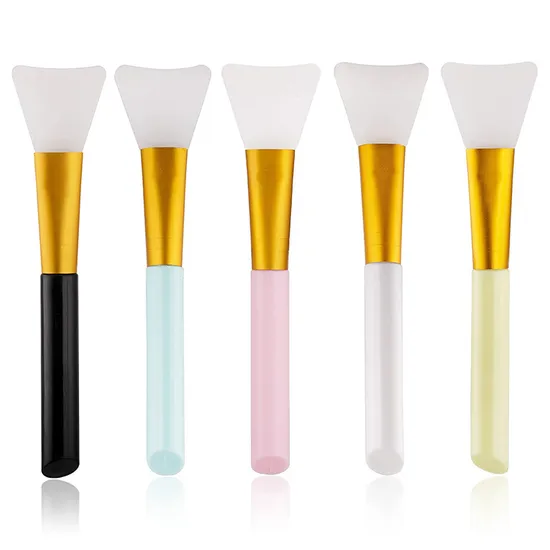 Private Label Mask Brushes Short Plastic Handle Facial Mask Brush Small Foundation Makeup Brushes Customized Logo 