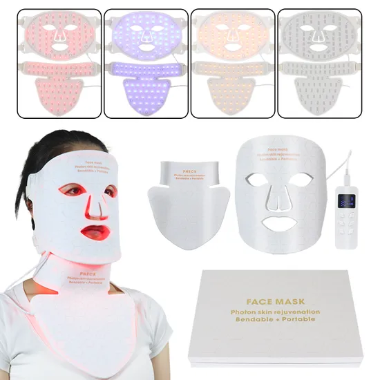 850nm Infrared LED Light Facial Mask with Red Light Reduce Wrinkles Neck Mask Skin Care Whitening Beauty Vg