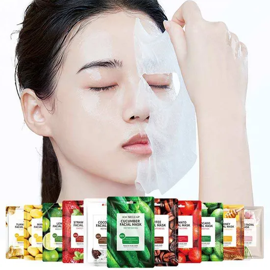 Skin Care Natural Organic Fruit Aloe Vera Whitening Hydrating Anti Wrinkle Repair Moisturizing Facial Mask 
