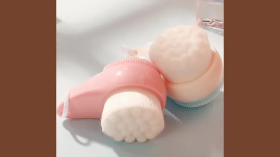 Double Side Silicone Face Washing Brush Facial Cleanser Portable 3D Face Massage Skin Care Tool Exfoliating 