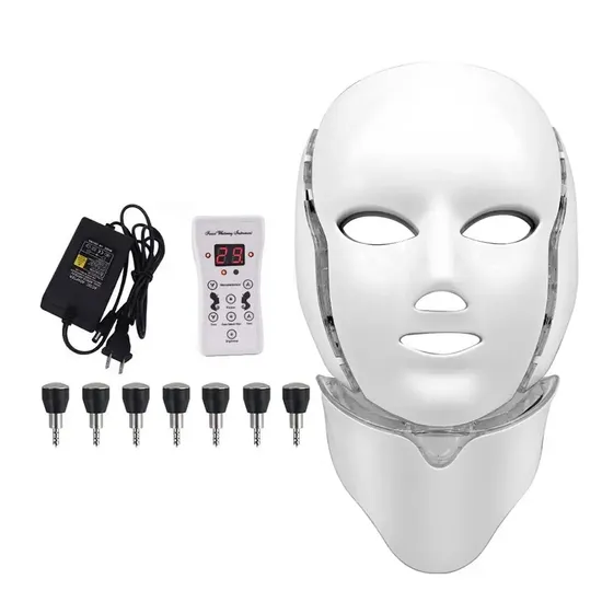 Newest 7 Color Photon Facial Skin Rejuvenation Instrument Care Device Anti Wrinkle Aging LED Face Neck Mask Machine 