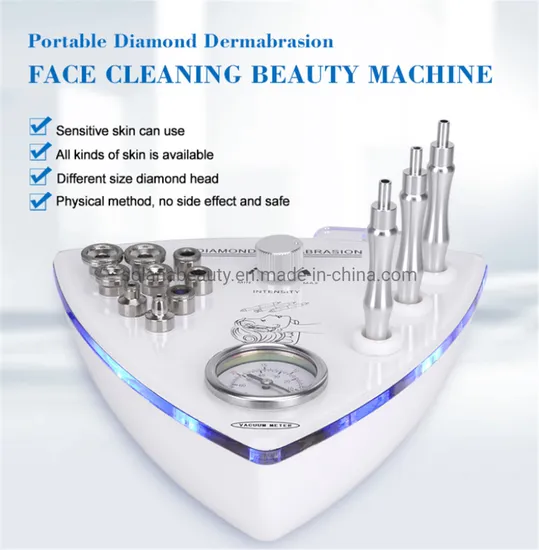 Portable 2 in 1 Diamond Microdermabrasion Beauty Machine with Oxygen Jet Peel Spray 