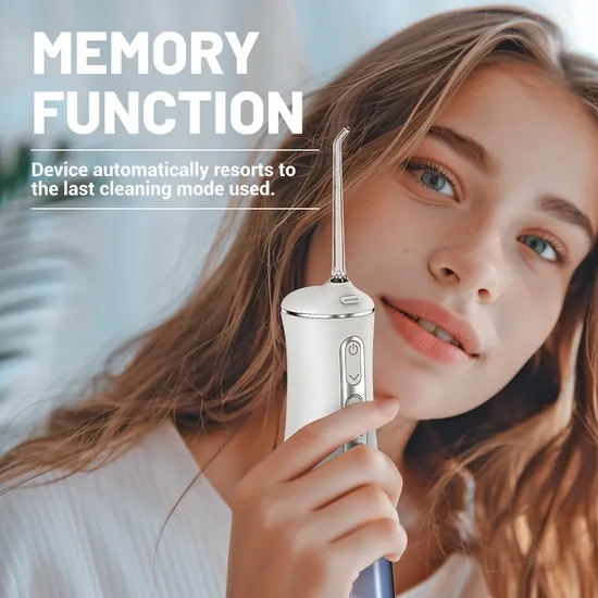300ml Dental Water Flosser 4 Nozzles Oral Cleaning Irrigator 4 Modes Rechargeable Dental Water Flosser Portable Oral Care 