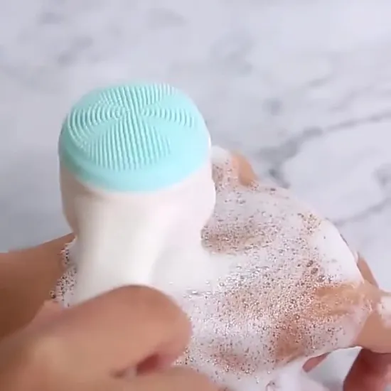 Eco Biodegradable Silicone Face Massage Brushes Washing Facial Cleaning Brush 