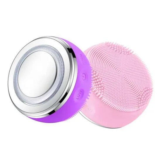 Mini Silicone Rechargeable Facial Brush Waterproof Electric Multifunctional Facial Cleansing Brush 