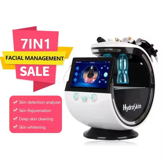 7 in 1 Smart Ice Blue Plus Skin Analysis Hydra Aqua Facial Microdermabrasion Management 