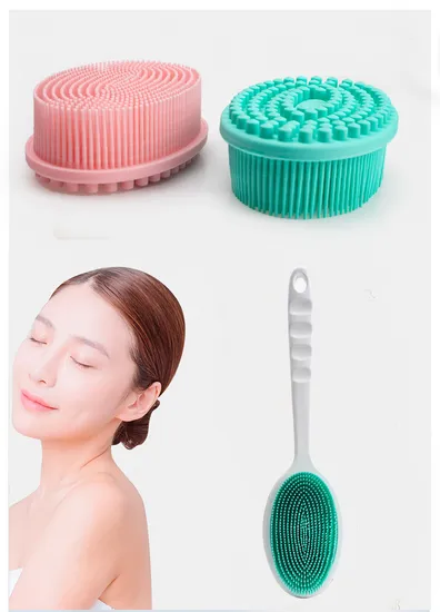 Silicone Face Clean Exfoliating Body Brush Blackhead Remover Cleanse Pads Baby Bath Shampoo Facial Massage Bath Shower Brush 