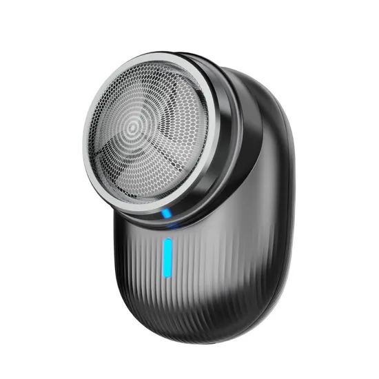 Men′s Compact Mini Electric Shaver Portable Rechargeable USB Triple Blade Personalized Colorful Button Lights Face for Household 