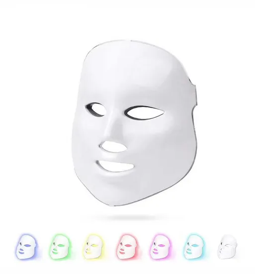 7 Color LED Light Mask with Neck Rejuvenation Wrinkle Whitening Facial Skin Care LED Face Mask 
