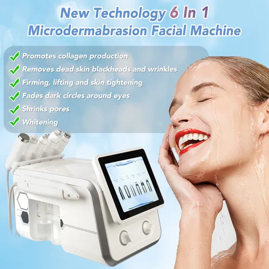 2024 Professional 6 in 1 Hydra Dermabrasion Machine Facial Hydro Microdermabrasion for Skin Rejuvenation and Whitening 