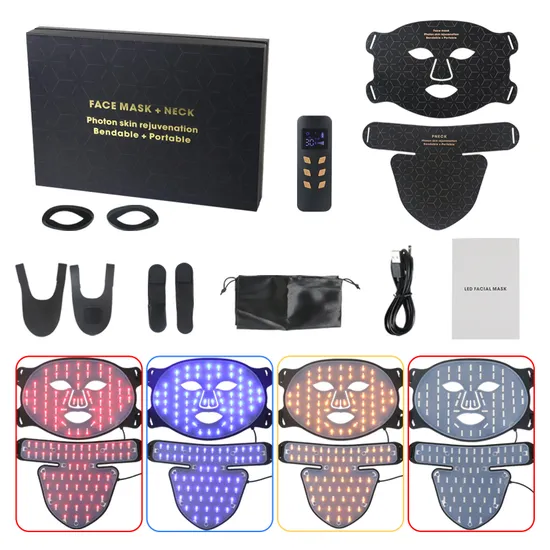 Photodynamic Therapy LED Light Mask Face Neck Skincare Device Skin Care Whitening Beauty Red LED Light Facial Mask 